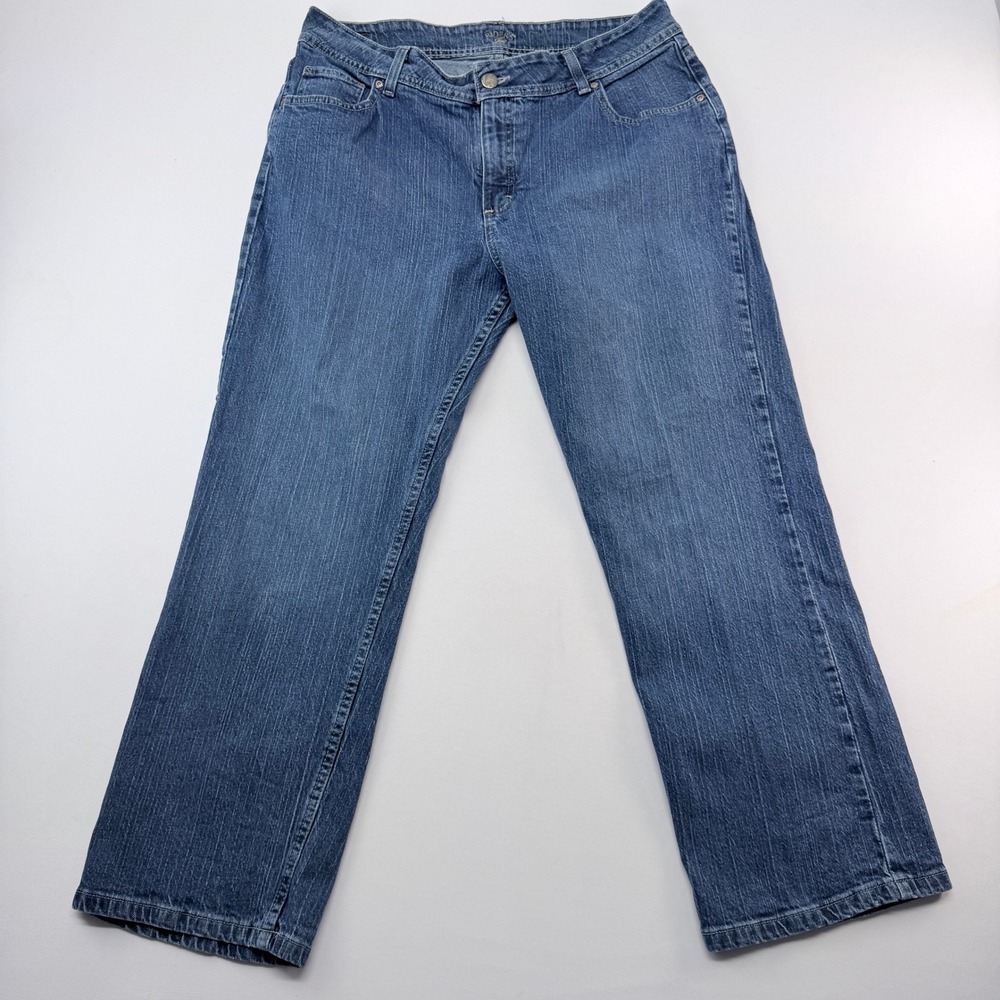 Riders by Lee Womens Medium Wash Straight Leg Stretch Denim Jeans 18P